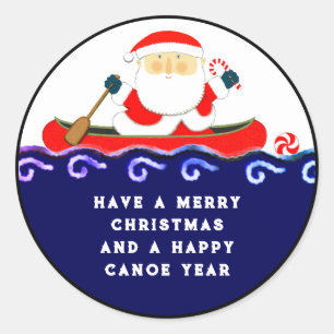 クリスマスのキャンプ用カヌー ラウンドシール