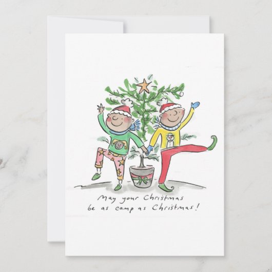 クリスマスのキャンプ 招待状 (正面)