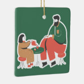 クリスマスのキュートな セラミックオーナメント (右)