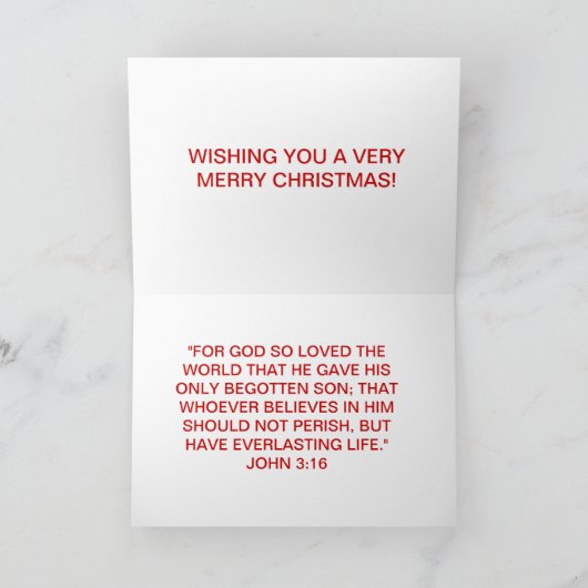 クリスマスのキリストを保って下さい シーズンカード (内部)