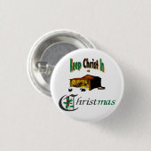 クリスマスのキリストを保って下さい 缶バッジ (正面&裏面)