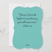 クリスマスのキリスト教の栄光 神 ステンドグラスと松 シーズンカード (裏面)