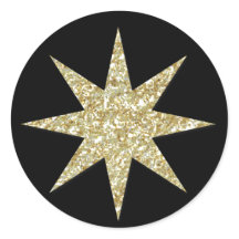 クリスマスのキリスト教の飼い葉桶-円形のステッカー