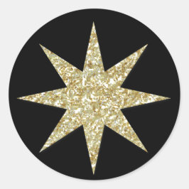 クリスマスのキリスト教の飼い葉桶-円形のステッカー ラウンドシール