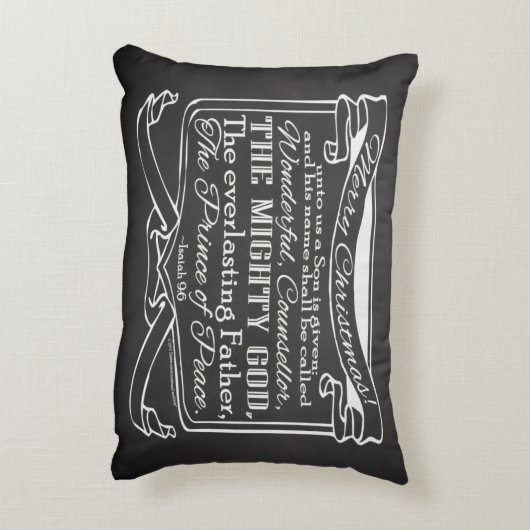 クリスマスのキリスト教の黒板の聖なる書物、経典 アクセントクッション (裏面(縦))