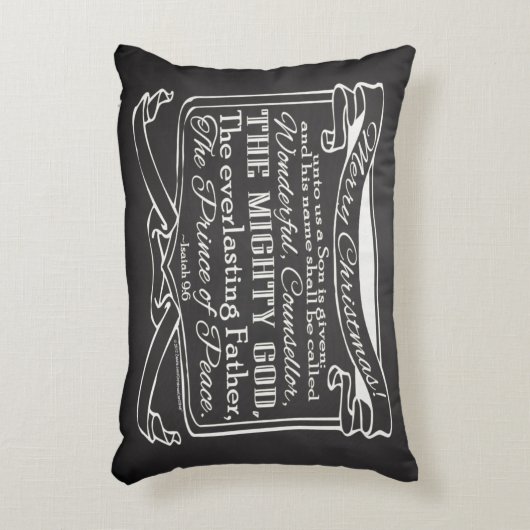 クリスマスのキリスト教の黒板の聖なる書物、経典 アクセントクッション (正面(垂直))