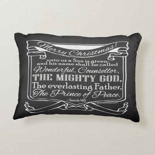 クリスマスのキリスト教の黒板の聖なる書物、経典 アクセントクッション (裏面)