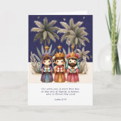 クリスマスのキリスト降誕の場面と聖書 シーズンカード (正面)