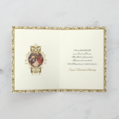 クリスマスのキリスト降誕の場面 イエス マリア ヨセフ シーズンカード (内部)