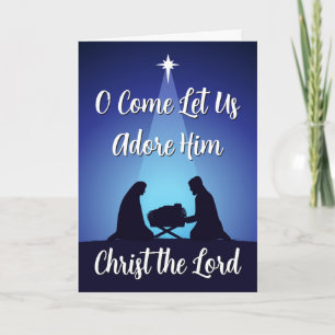 クリスマスのキリスト降誕の場面 キリストは主 シーズンカード