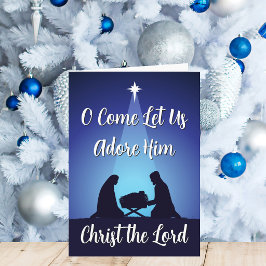クリスマスのキリスト降誕の場面 キリストは主 シーズンカード