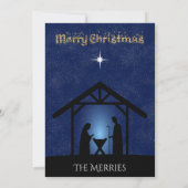 クリスマスのキリスト降誕の場面　宗教的 招待状 (裏面)