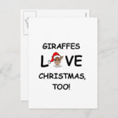 クリスマスのキリンのコレクターのために! シーズンポストカード (正面/裏面)