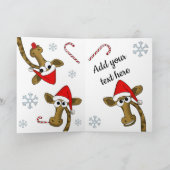 クリスマスのキリン カード (内部)