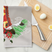 クリスマスのキリン キッチンタオル (四つ折り)