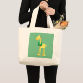 クリスマスのキリン ラージトートバッグ (正面(商品))