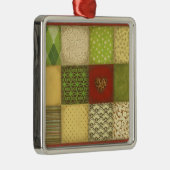 クリスマスのキルトのオーナメント メタルオーナメント (右)