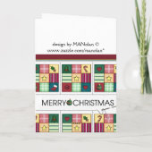 クリスマスのキルトのクリスマスカード シーズンカード (裏面)