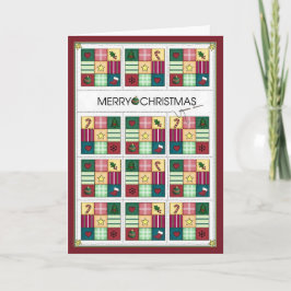クリスマスのキルトのクリスマスカード シーズンカード