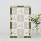 クリスマスのキルト文具 便箋 (スタンド正面)