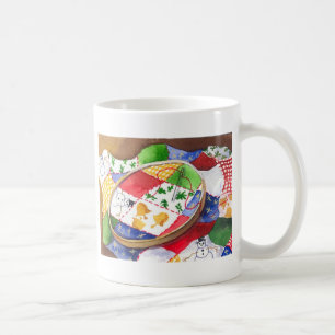 クリスマスのキルト コーヒーマグカップ