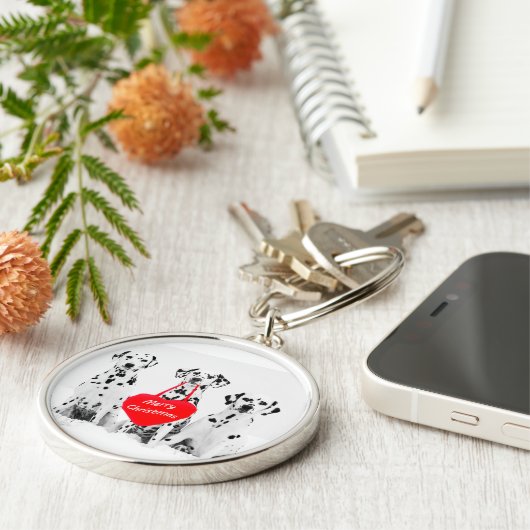 クリスマスのキーチェーンを願うダルマ人 キーホルダー (側面)