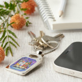 クリスマスのキーチェーンギフトと幸せな格言 キーホルダー (側面)