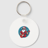 クリスマスのギタリスト ロックミュージック クリスマス (1) キーホルダー (正面)