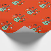 クリスマスのギター ラッピングペーパー (角)