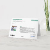 クリスマスのギター - CHOCの子供たちの芸術 サンキューカード (裏面)