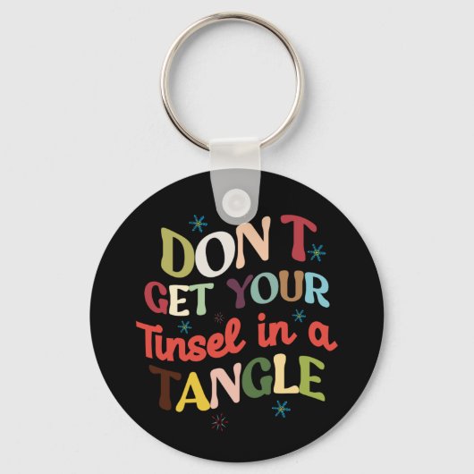 クリスマスのギフトもつれた物 キーホルダー (正面)