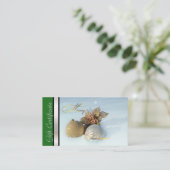 クリスマスのギフトカード証明書の緑の銀 割引カード (スタンド正面)