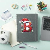 🎄 クリスマスのギフトタグに貼るBのデカール シール (iPadカバー)