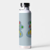 クリスマスのギフトボックスを持つ女の子 ウォーターボトル (右面)