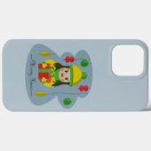 クリスマスのギフトボックスを持つ女の子 Case-Mate iPhoneケース (裏面 (横))