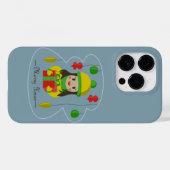 クリスマスのギフトボックスを持つ女の子 Case-Mate iPhoneケース (裏面 (横))