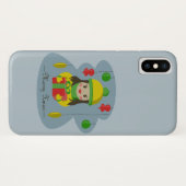 クリスマスのギフトボックスを持つ女の子 Case-Mate iPhoneケース (裏面(横))