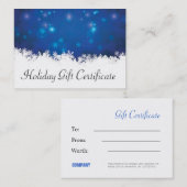 クリスマスのギフト券 割引カード (正面/裏面)