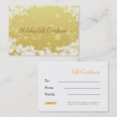 クリスマスのギフト券 割引カード (正面/裏面)