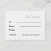 クリスマスのギフト券 割引カード (裏面)