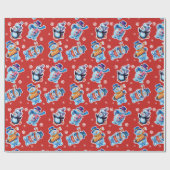 クリスマスのギフト用包装紙の冬の不思議の国Snowfolk。 3 ラッピングペーパー (フラット)