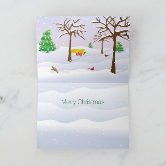 クリスマスのギフト シーズンカード (内部)