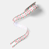 クリスマスのギラギラエアメール サテンリボン (裏面)