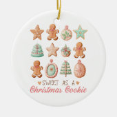 クリスマスのクッキーとして甘い セラミックオーナメント (正面)