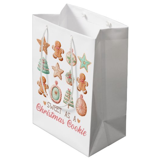 クリスマスのクッキーとして甘い ミディアムペーパーバッグ (裏面アングル)