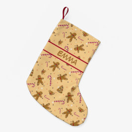 クリスマスのクッキーとジンジャーブレッドマン スモールクリスマスストッキング