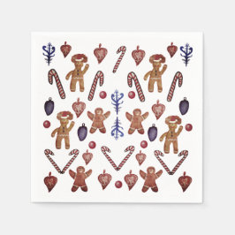 クリスマスのクッキーとスイーツ スタンダードカクテルナプキン