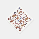 クリスマスのクッキーとスイーツ スタンダードカクテルナプキン (角)