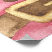 クリスマスのクッキーとドーナツ歓迎ベビーシャワー ポスター (角)