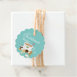 クリスマスのクッキーとホットチョコレートの休日 フェイバータグ